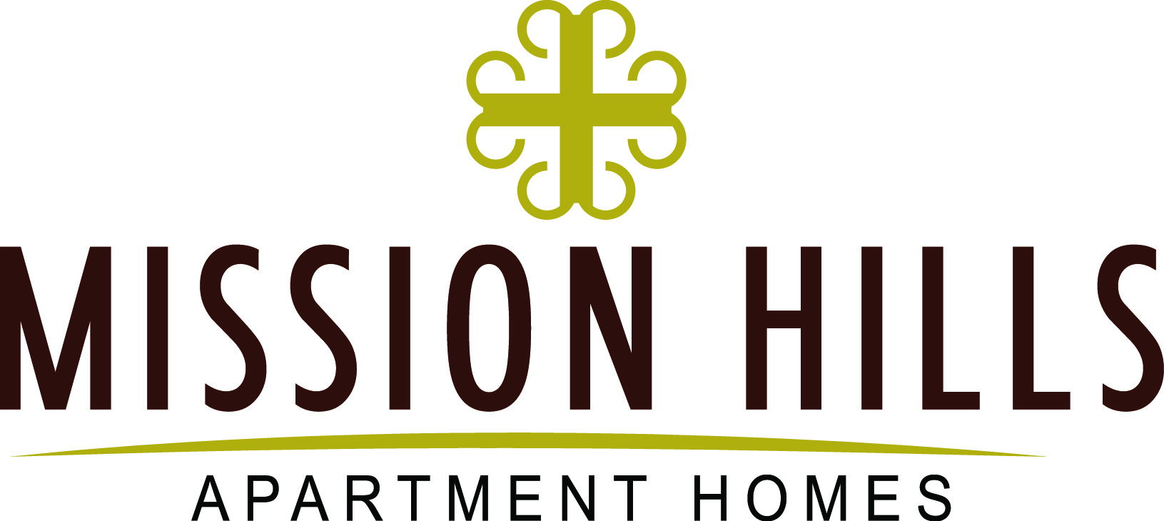 The image is a logo for Mission Hills Apartment Homes.